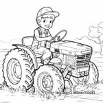 Farm Activity Coloring Pages: Harvest, Milking, Plowing 3