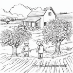 Farm Fruit Trees Coloring Pages for Children 1