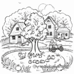 Farm Fruit Trees Coloring Pages for Children 2
