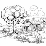 Farm Fruit Trees Coloring Pages for Children 3