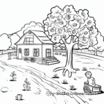 Farm Fruit Trees Coloring Pages for Children 4