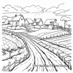 Farm Nature Scenery Coloring Pages 1