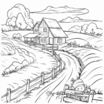 Farm Nature Scenery Coloring Pages 3