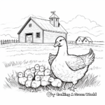 Farm Poultry: Chicken and Ducks Coloring Pages 3