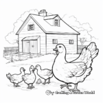 Farm Poultry: Chicken and Ducks Coloring Pages 4