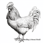 Farm-Style Rooster Coloring Pages 1
