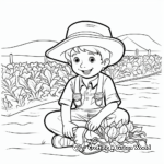 Farm Vegetables Coloring Sheets for Kids 1