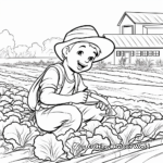 Farm Vegetables Coloring Sheets for Kids 3
