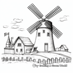 Farm Windmill and Silos Coloring Pages 4