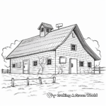 Farmhouse Barn Coloring Pages for Kids 1