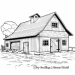 Farmhouse Barn Coloring Pages for Kids 2