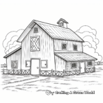 Farmhouse Barn Coloring Pages for Kids 3