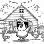 Farmyard Barn Dance Party Coloring Pages 1