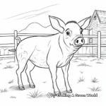 Farmyard Pig Coloring Pages 1