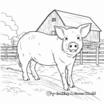 Farmyard Pig Coloring Pages 2