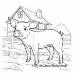 Farmyard Pig Coloring Pages 4