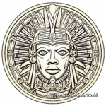 Fascinating Aztec Gold Coin Coloring Pages 1