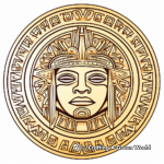 Fascinating Aztec Gold Coin Coloring Pages 3