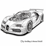 Fascinating Bugatti Chiron Coloring Pages 1