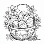 Fascinating Chocolate Easter Egg Basket Coloring Pages 1