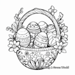 Fascinating Chocolate Easter Egg Basket Coloring Pages 2