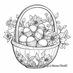 Fascinating Chocolate Easter Egg Basket Coloring Pages 4