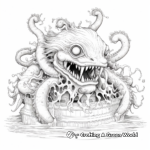 Fascinating Fountain Beast Coloring Pages 1