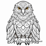 Fascinating Hawk Spirit Animal Coloring Pages 1