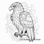 Fascinating Hawk Spirit Animal Coloring Pages 2