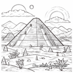 Fascinating Mexican Pyramids History Coloring Pages 1