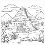Fascinating Mexican Pyramids History Coloring Pages 3