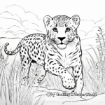 Fast Cheetah Jungle Animal Coloring Pages 2