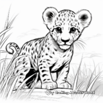 Fast Cheetah Jungle Animal Coloring Pages 3