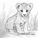 Fast Cheetah Jungle Animal Coloring Pages 4