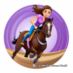 Fast-Paced Barrel Race Coloring Sheets 2