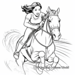 Fast-Paced Barrel Race Coloring Sheets 3