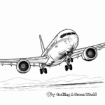 Fast-Paced Commercial Jet Coloring Pages 1