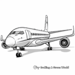 Fast-Paced Commercial Jet Coloring Pages 2