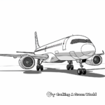 Fast-Paced Commercial Jet Coloring Pages 4