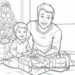 Father's Day Gift Coloring Pages 1