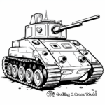 Fearsome Military Tank Coloring Pages 1