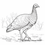 Feather-Focused Wild Turkey Coloring Pages 2