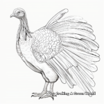 Feather-Focused Wild Turkey Coloring Pages 3