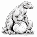 Female Komodo Dragon with Eggs Coloring Pages 2