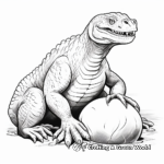 Female Komodo Dragon with Eggs Coloring Pages 3