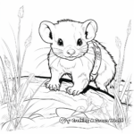 Ferret Hunting Coloring Pages 1
