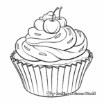 Festive Christmas Cupcake Coloring Pages 3