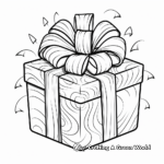 Festive Christmas Gift Box Coloring Pages 1