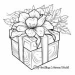 Festive Christmas Gift Box Coloring Pages 2