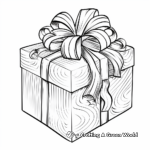 Festive Christmas Gift Box Coloring Pages 4
